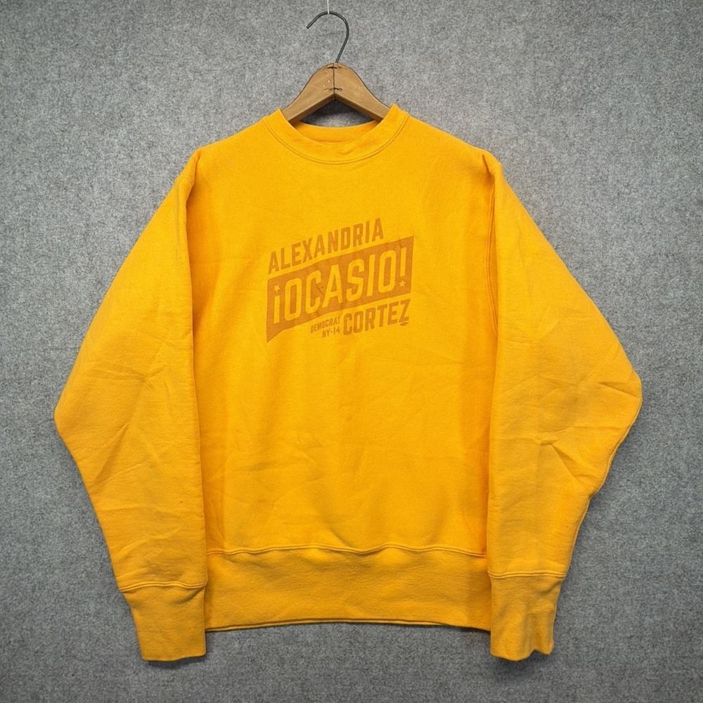 Vintage Camber Mens Large Sweatshirt Crewneck Orange Made In USA Pullover